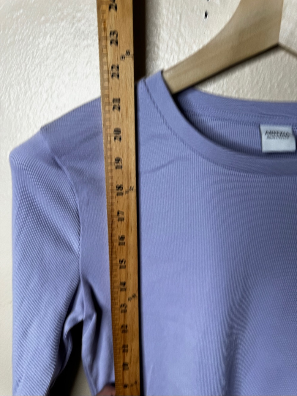 Aritzia Homestretch Top Women’s Large Purple Ribbed Long Sleeve Stretch Tee - Picture 5 of 7